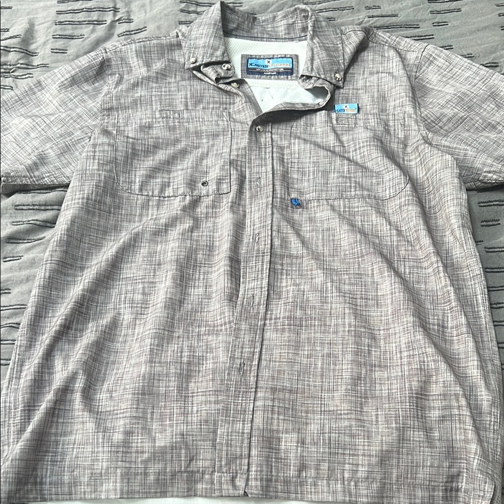 Gray Lightweight Casual Button Down Shirt